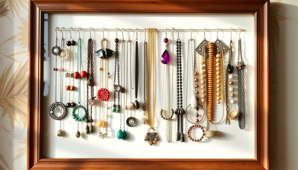 DIY Framed Jewelry Wall Art