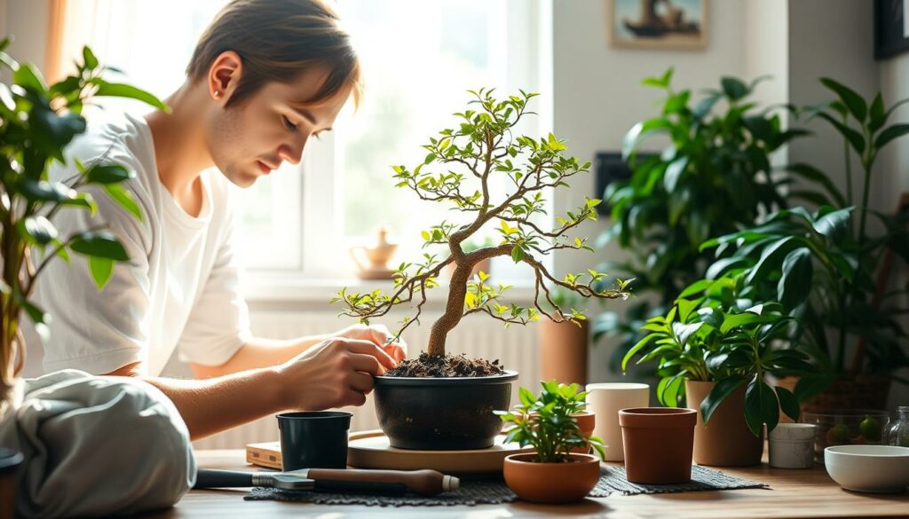 Indoor Bonsai Repotting